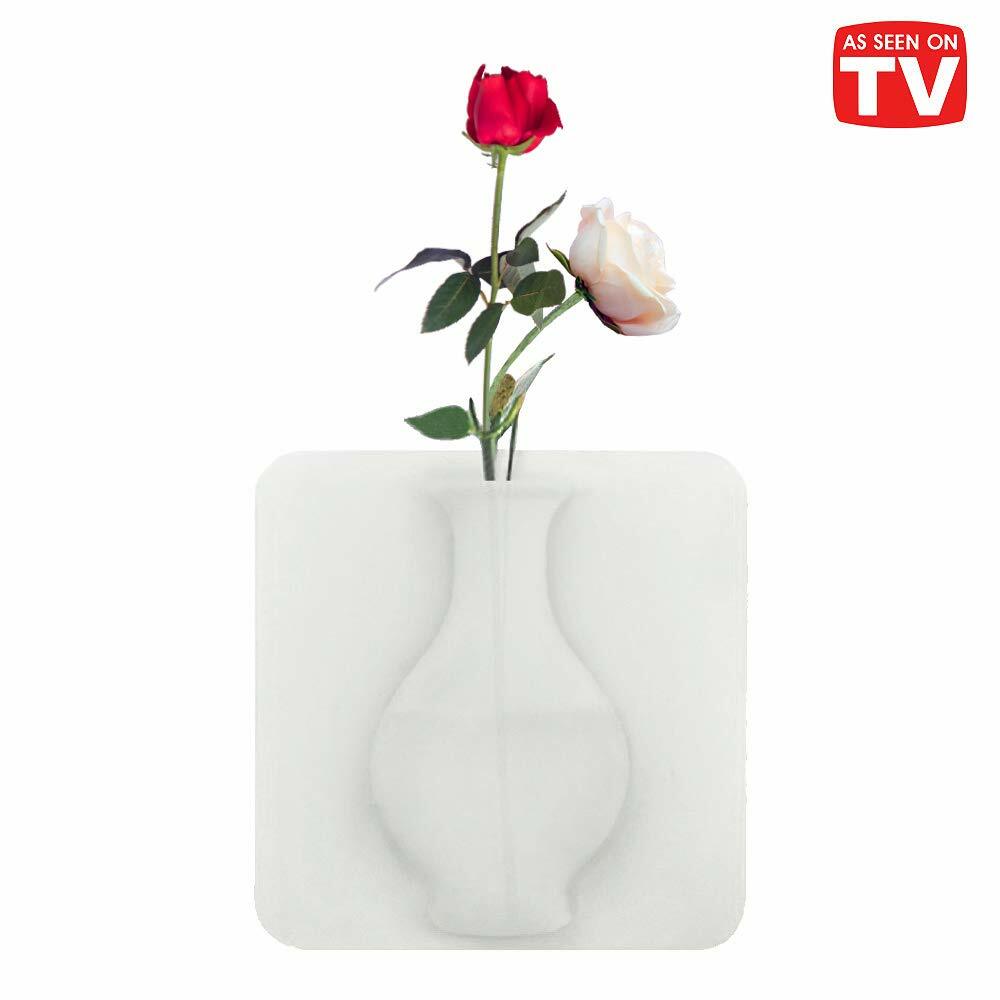 Magic Vase Reusable Silicone Self-Sticking Flower Pot on Fridge Door Decoration gallery