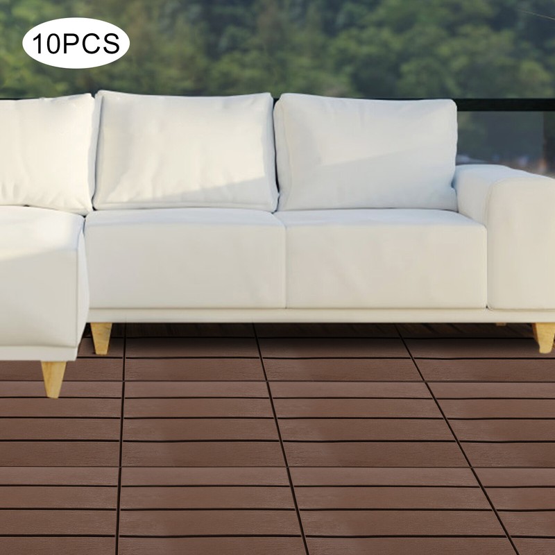 12"x12" Plastic Interlocking Composite Decking Floor Deck Tiles Bacony Pavers gallery
