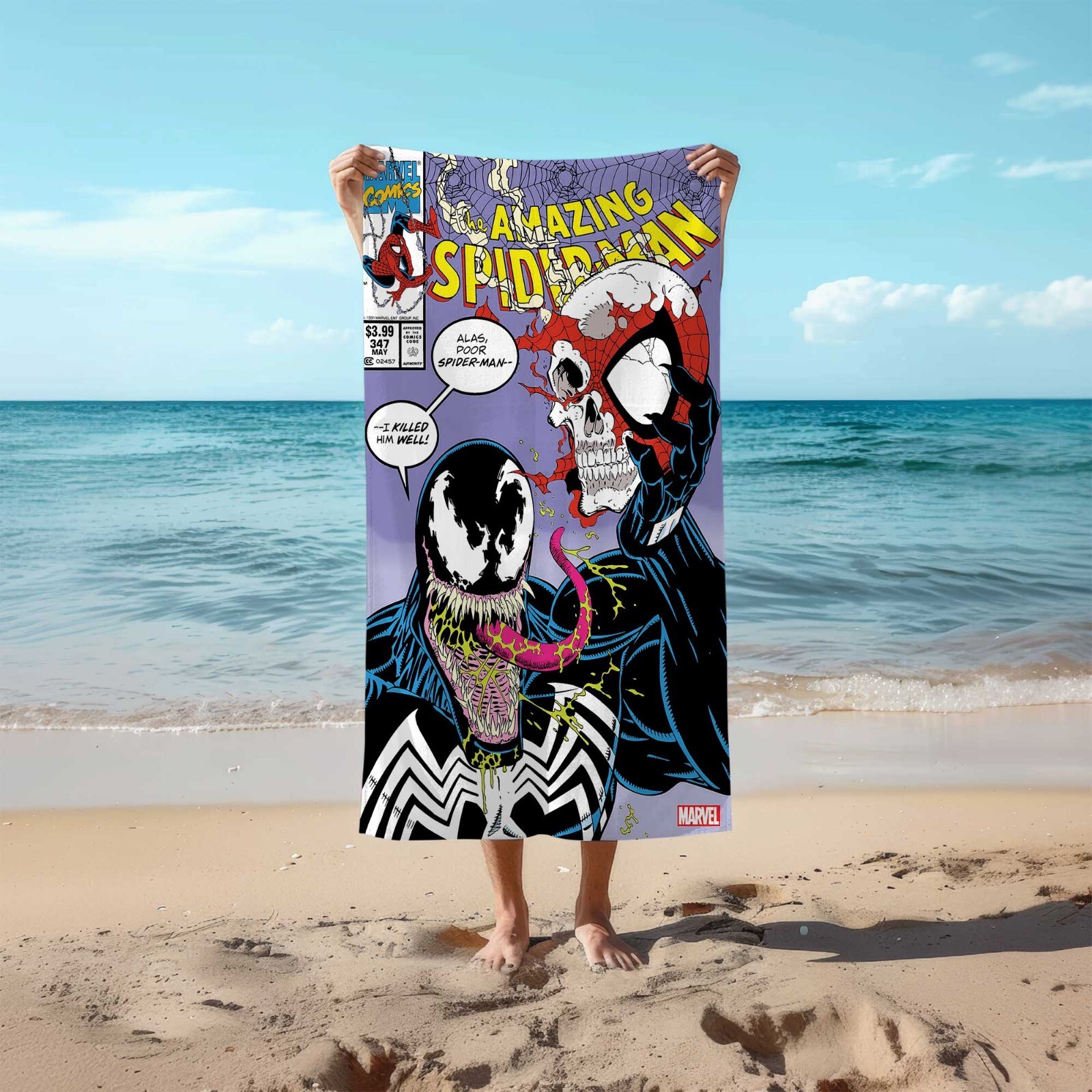 Amazing Spiderman Beach Towel, Comics Cartoon Towel gallery