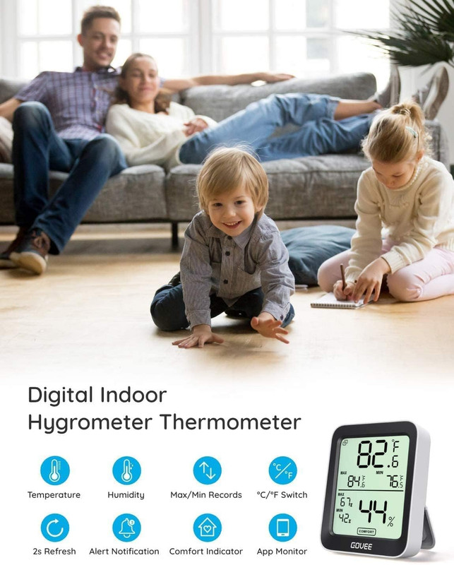 Govee H5075 Bluetooth Hygrometer Indoor Thermometer with App Alerts & Data Expor gallery