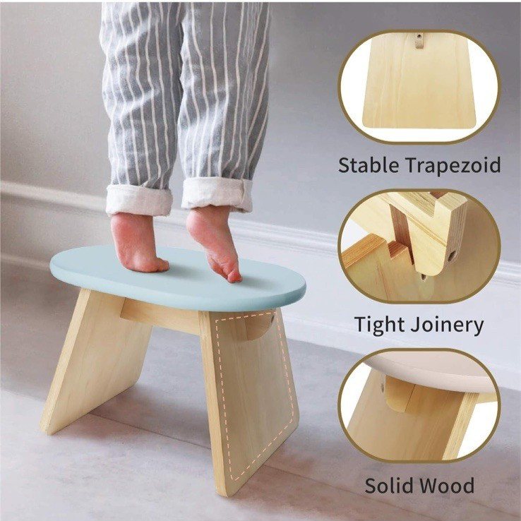 Step Stool Solid Wood Pine Wood Construction Rounded Edges Minimalist gallery