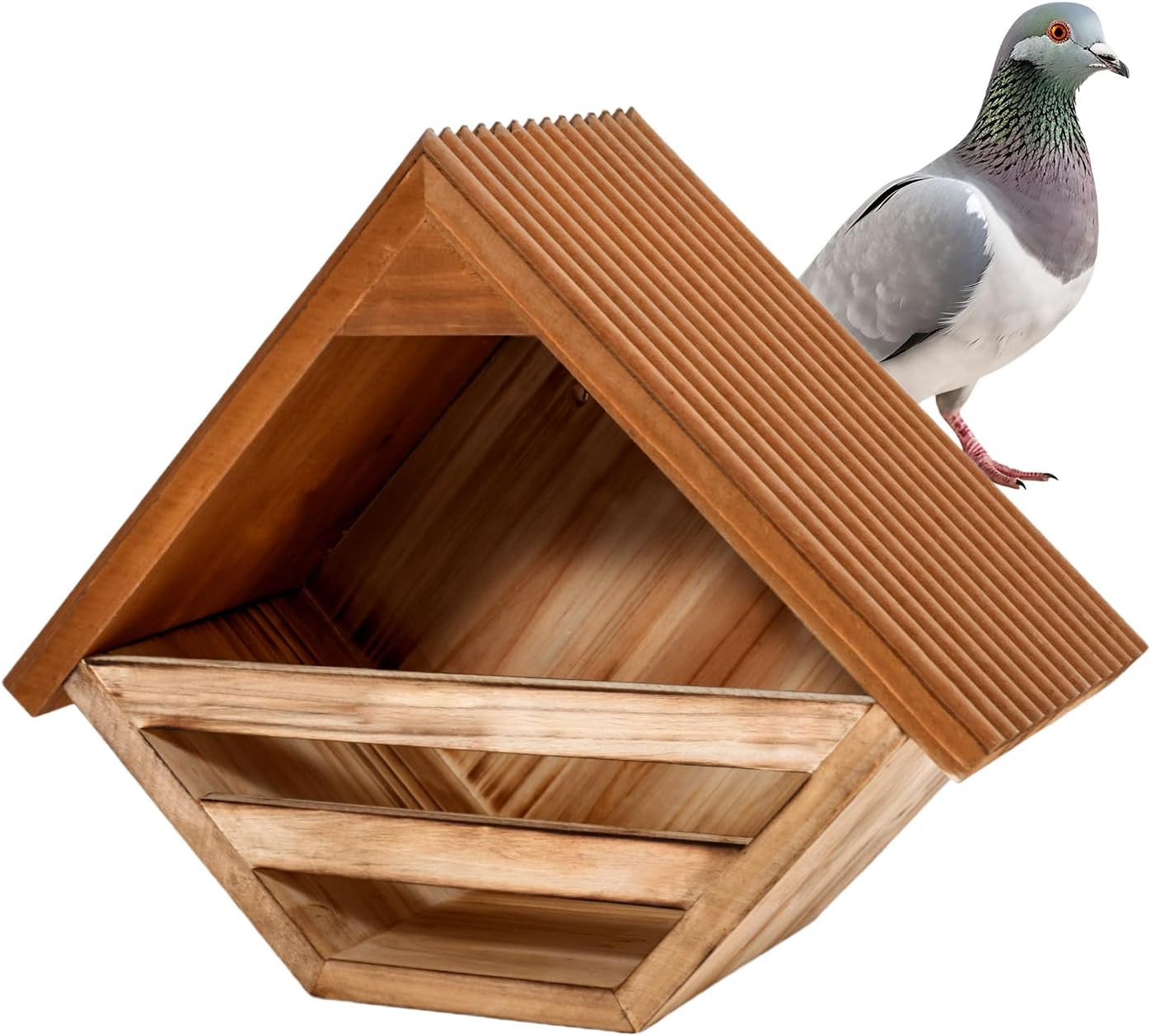 Wooden Dove Nesting Box for Outside, Open Mourning Dove House, Outdoor Weatherpr gallery