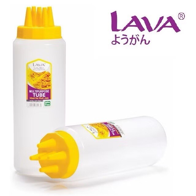 2 x LAVA Multi purpose Tube Roti Jala Pancake Mold 5 Tip Dispenser crepe 700ml gallery