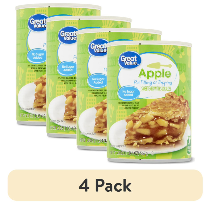 “Great Value Apple Pie Filling & Topping No Sugar Added 4 Pack 20 oz Cans”.. gallery