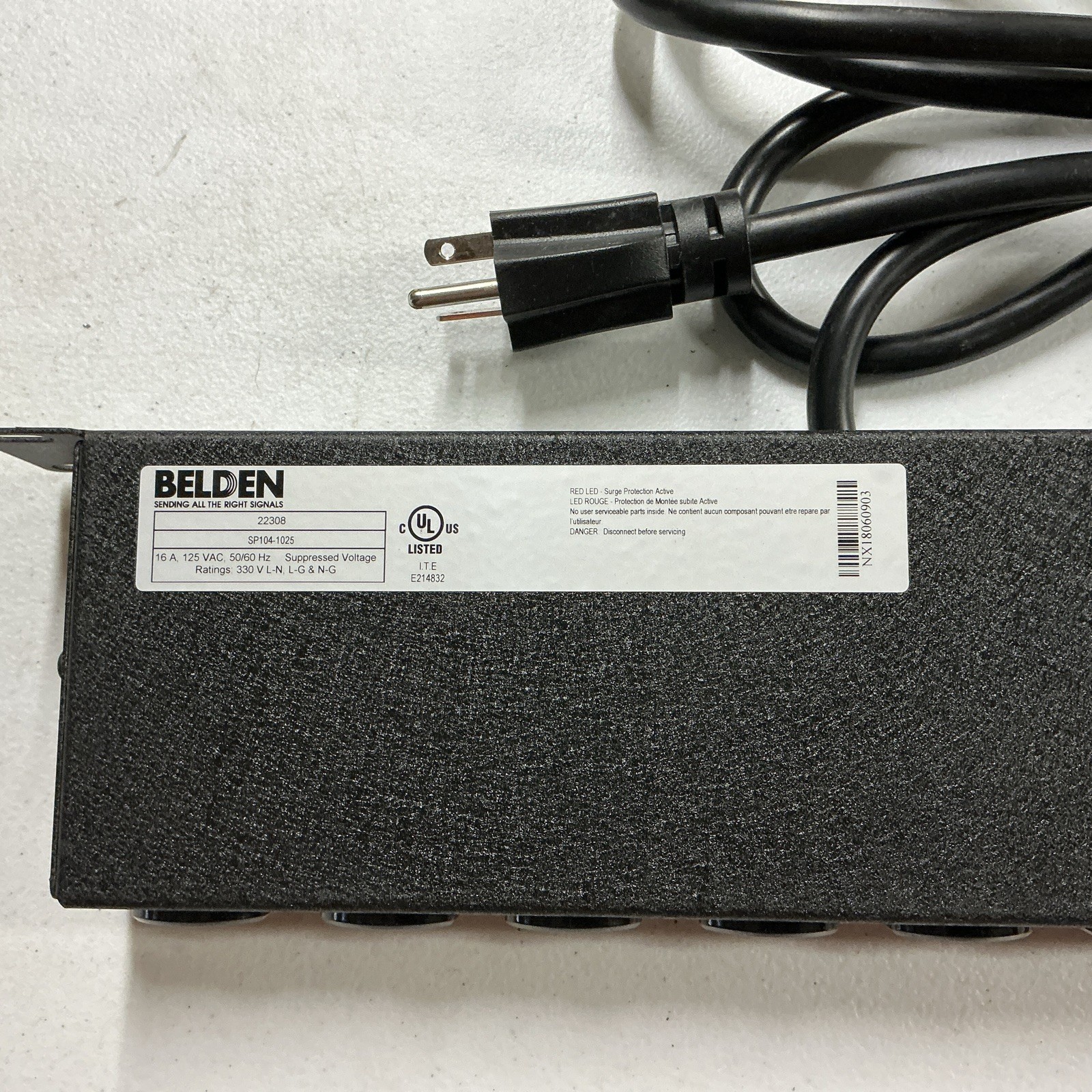 Belden Power Distribution Surge Protector- 10 Outlet -16a 125 Vac 50/60Hz gallery
