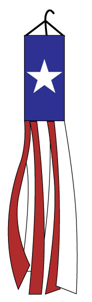 5ft Texas Windsock Long Super Shiny State of Texas Windsock gallery