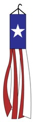 5ft Texas Windsock Long Super Shiny State of Texas Windsock