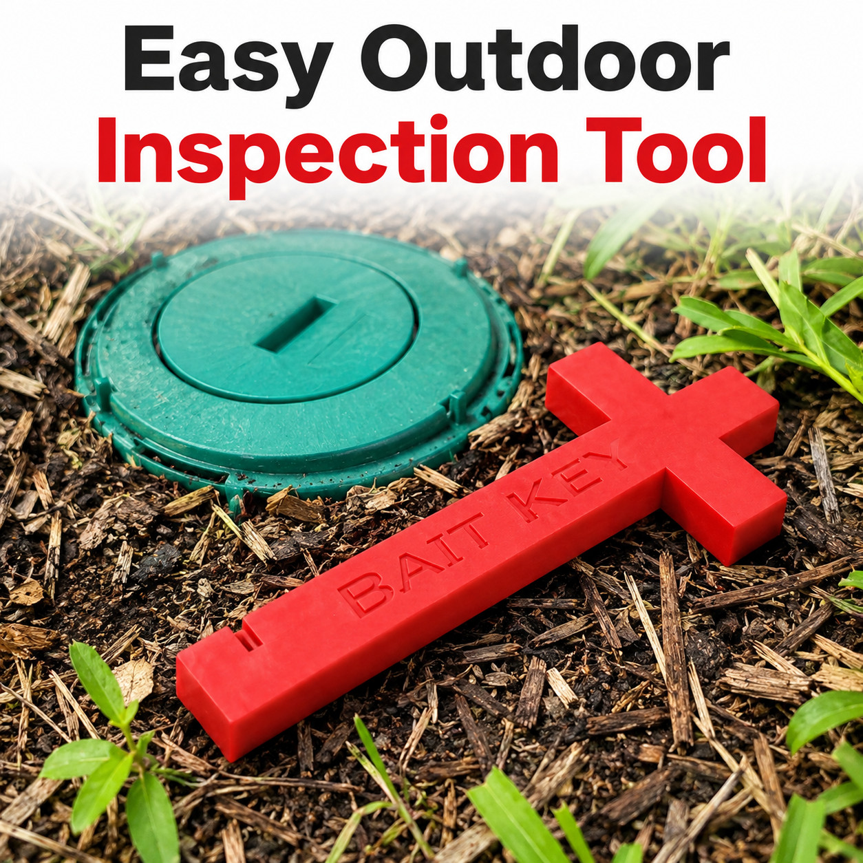 Termite Bait Station Key Hook Tool 3D Printed Access Opener PETG gallery