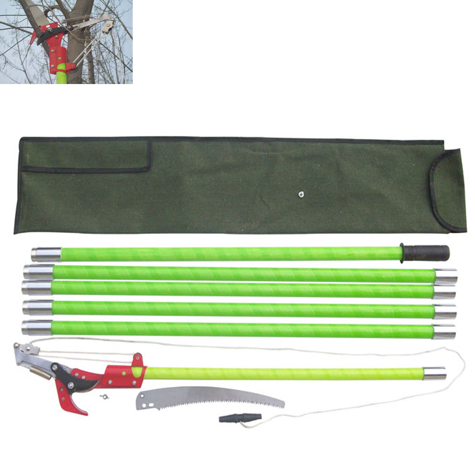 19 Feet / 6m Tree Pole Pruner Assembled High-branch Gardening Scissors Tree Prun gallery