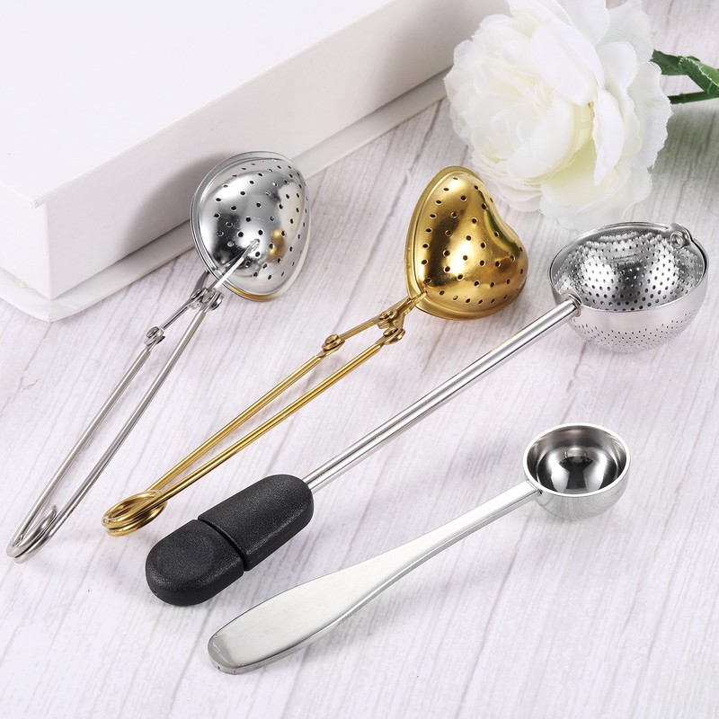 Star Snap Tea Ball Infuser with Handle Stainless Steel Tea Strainer Silver gallery