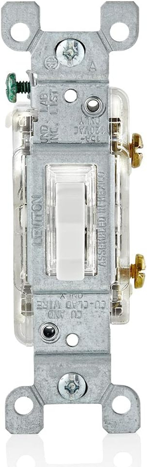 15-Amp Toggle LED Illuminated Single-Pole Switch, L1461-2W, White gallery