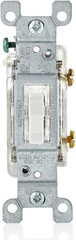 15-Amp Toggle LED Illuminated Single-Pole Switch, L1461-2W, White
