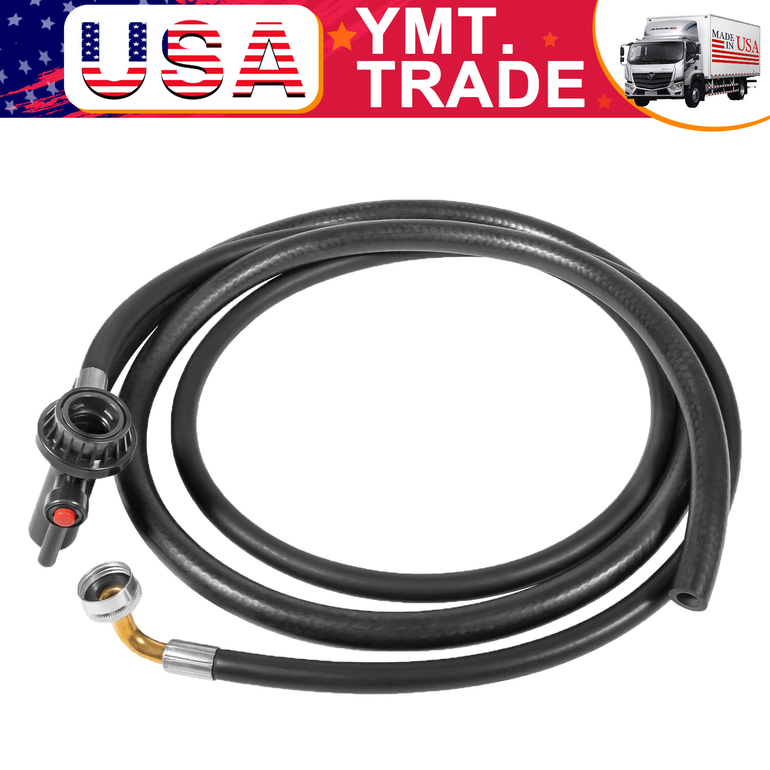 WD24X10043 6FT Portable Dishwasher Drain and Fill Hose Unicouple Assembly for GE gallery