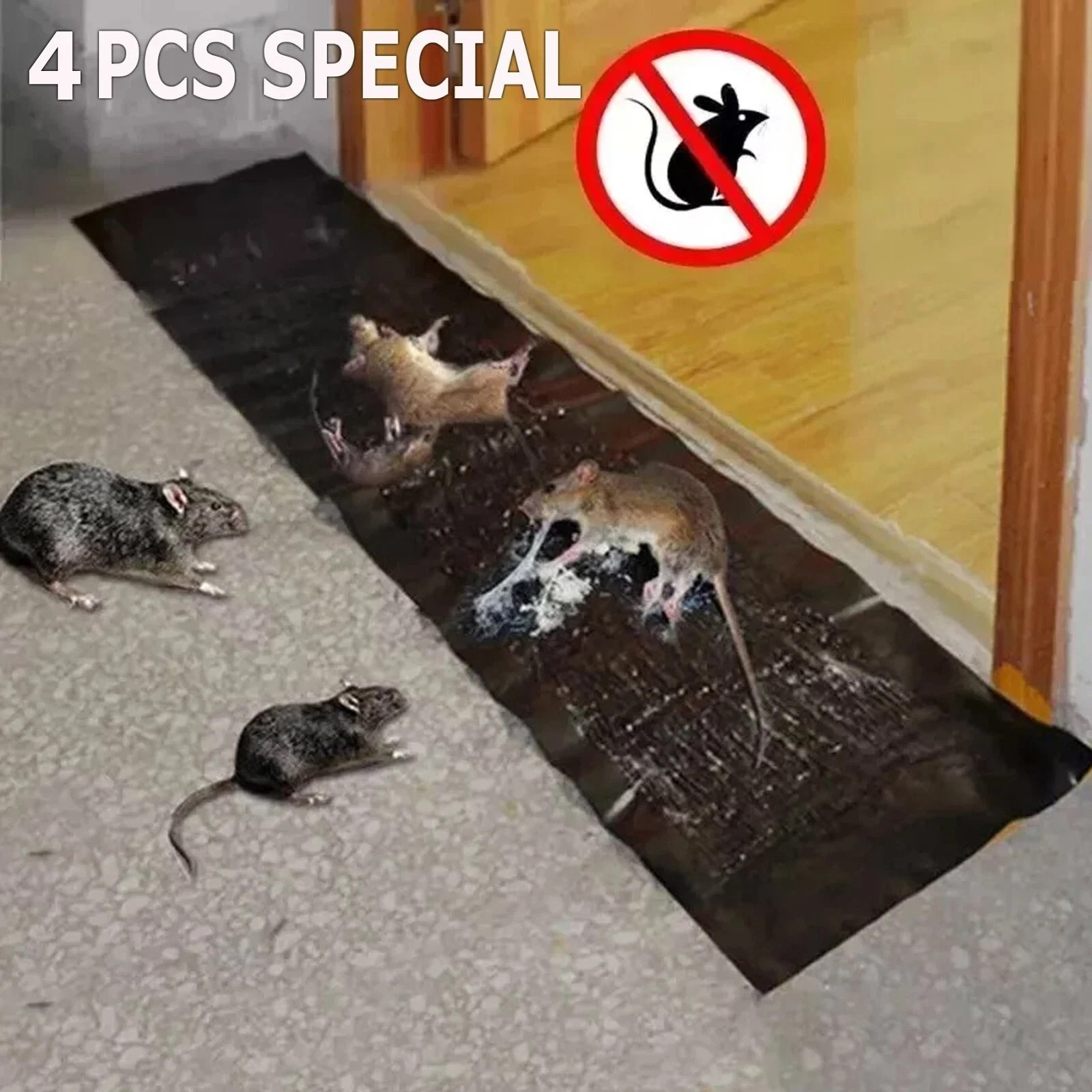 4 Pack Large Mice Mouse Glue Traps Rodent Catcher Rat Board Indoor Super Sticky gallery