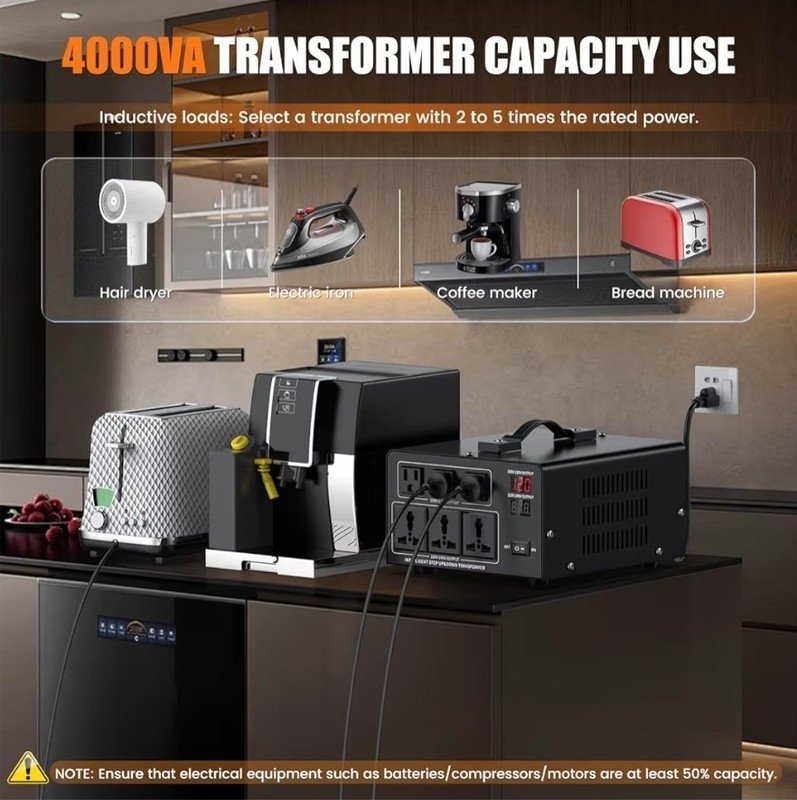 3000W Voltage Converter Transformer Step Up 110V/120V to220V/240V or Step Down gallery