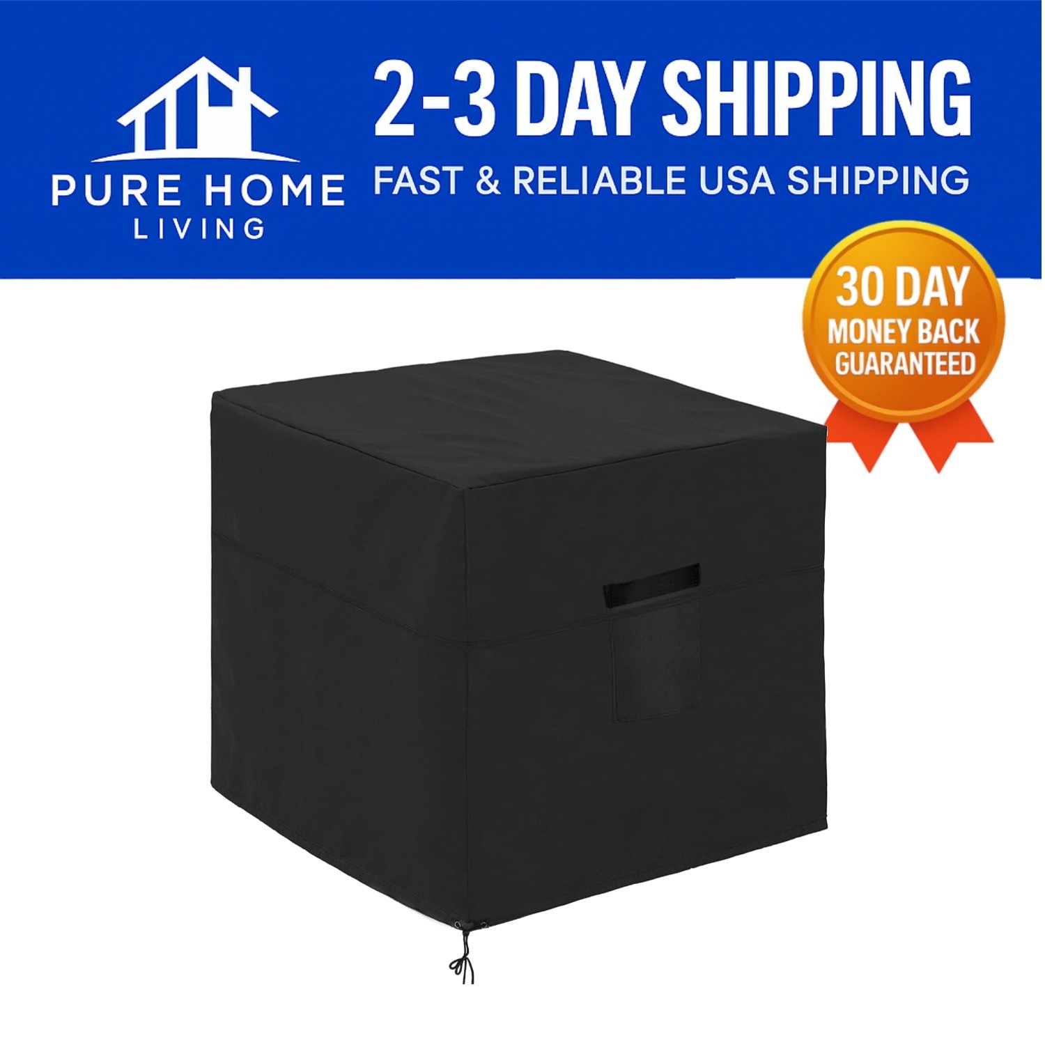Universal 34” Air Conditioner Cover - Superior Winter Protection in Black gallery