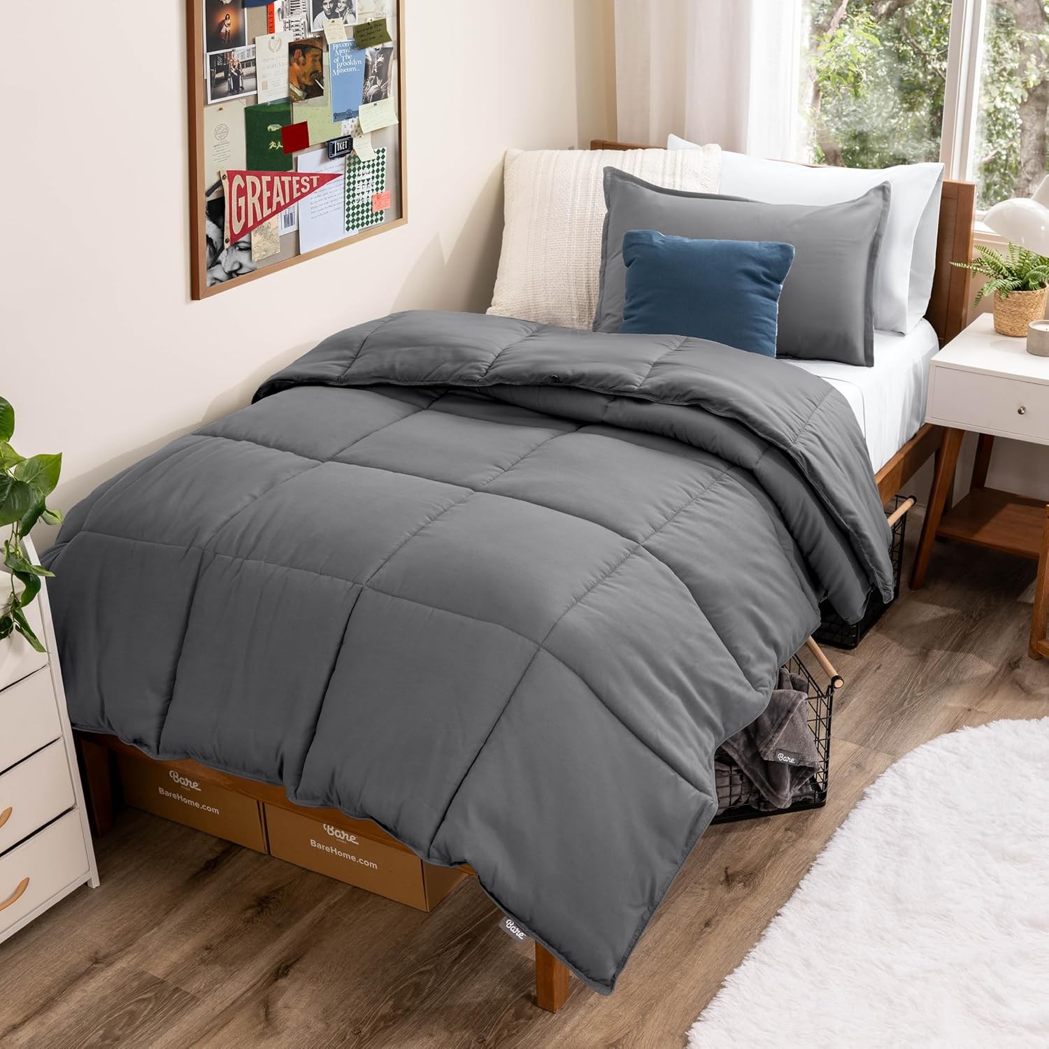 Comforter Set - Twin Extra Long Size - Ultra-Soft - Goose Down Alternative - gallery