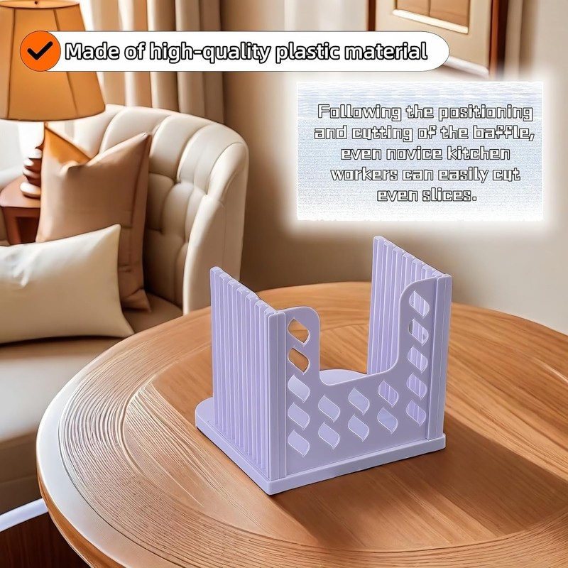 Adjustable Bread Slicer Guide - 4 Thickness Settings for Perfect Homemade Bread gallery
