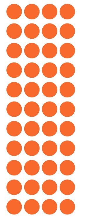 3/4" Orange Round Vinyl Dots Stickers Color Coding Inventory 3/4 Inch Dot gallery