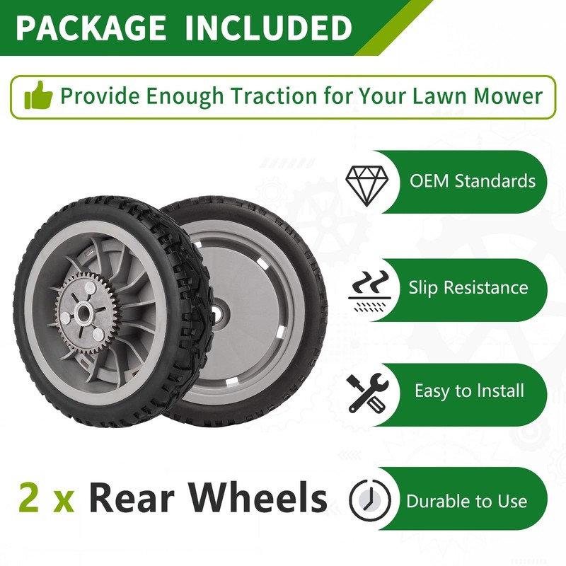 2Pack Lawn mower Rear Wheels Gear Assembly Replacement for Toro 107-3709 8 in... gallery
