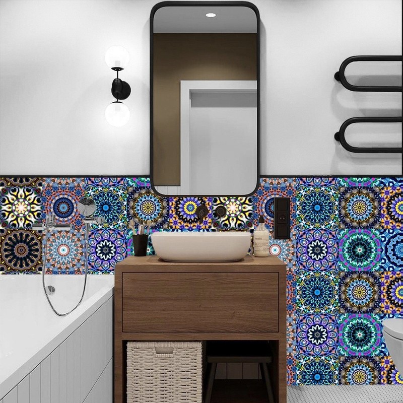 Mandala Pattern PVC Wall Sticker Waterproof Repositionable For Home Renovation gallery