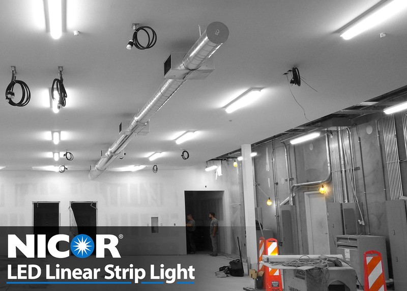 Lighting 4 Ft. LED Linear Strip Light Fixture in 4000K (LS1-10S-UNV-40), White gallery
