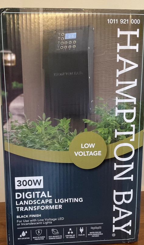 Hampton Bay Low Voltage 300W 3-Channel Digital Landscape Lighting Transformer gallery