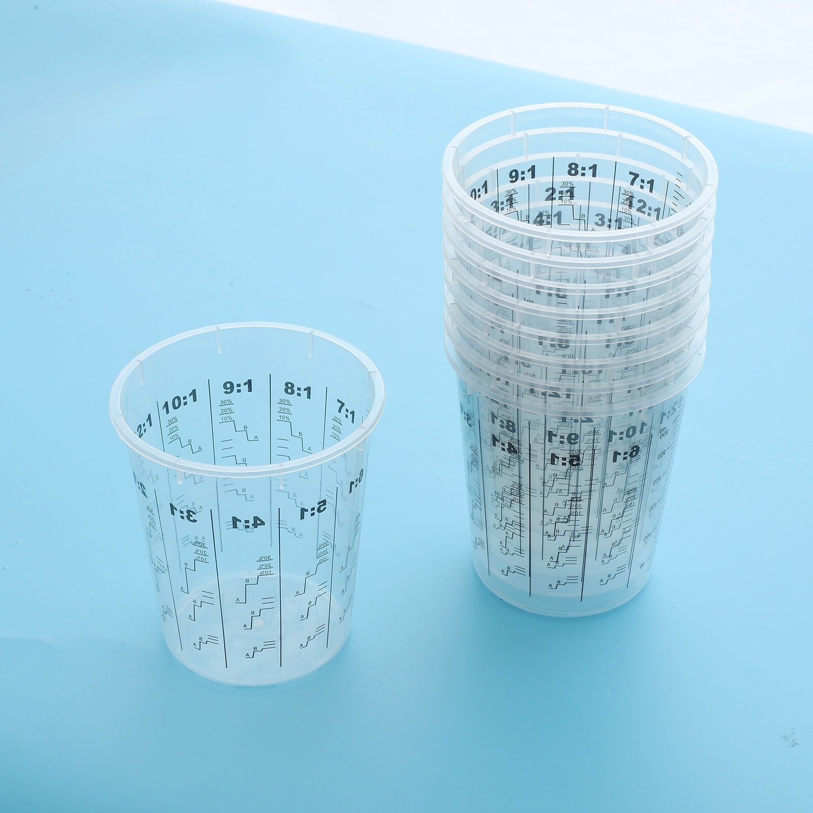 10 Set Measuring Cup Sturdy Milliliter Container Paint Epoxy Reusable Liquids gallery