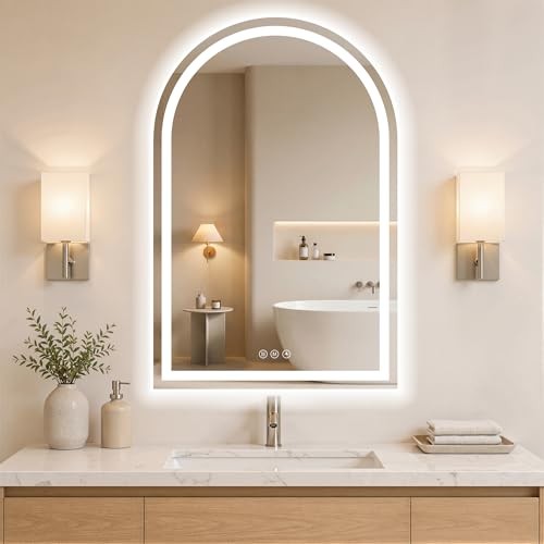 Arched LED Bathroom Mirrors with Lights 30"x40" LED Mirror for 40"L x 30"W gallery