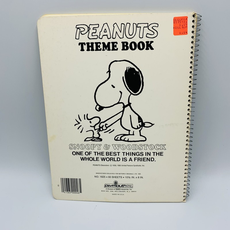 5 Snoopy Peanuts Spiral Bound Notebooks Unused Vtg Rare 80s Butterfly Originals gallery