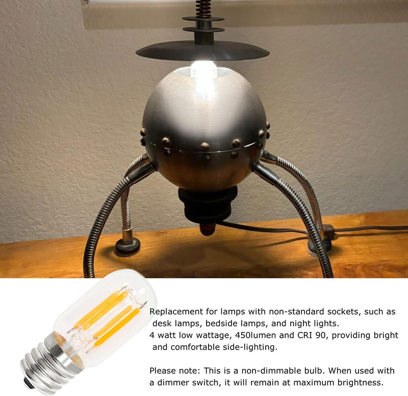 E17 Appliance Bulb Small LED Light Bulb 4W (40W Equivalent) Mini Edison 17 Base gallery