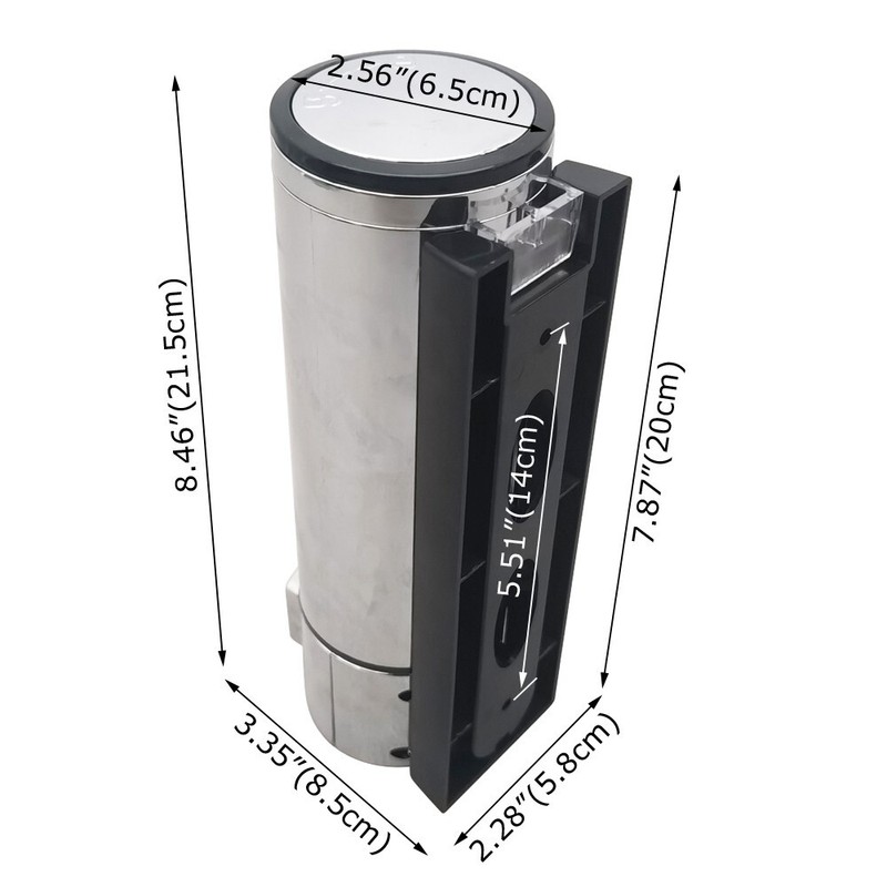 400ML Hand-Pressed Wall Bathroom Hotel Mounting Type Soap Shampoo Dispenser gallery