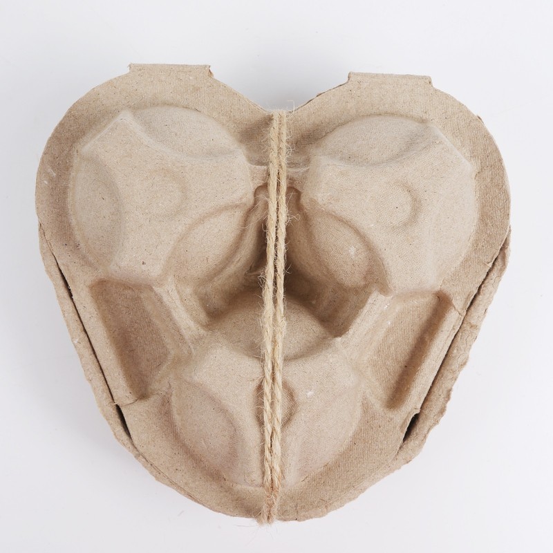 50Pcs Paper Pulp Egg Cartons 3 Count Heart Shaped Paper Pulp Egg Container SALE! gallery