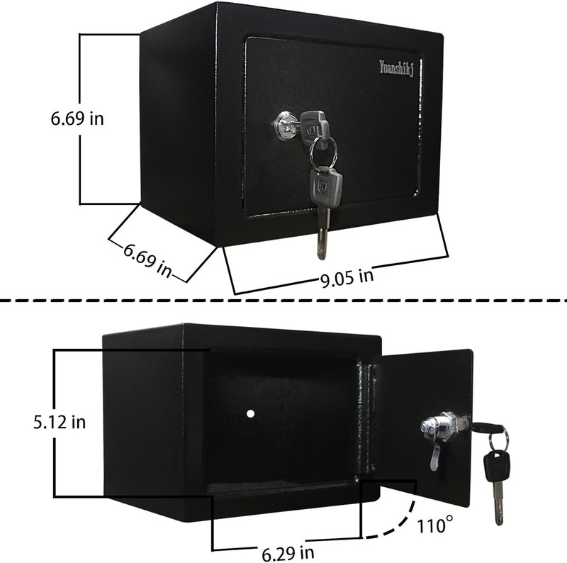 Versatile Wall Mount Safe Box with Key Lock - Ideal for Cash & Jewelry Storage gallery