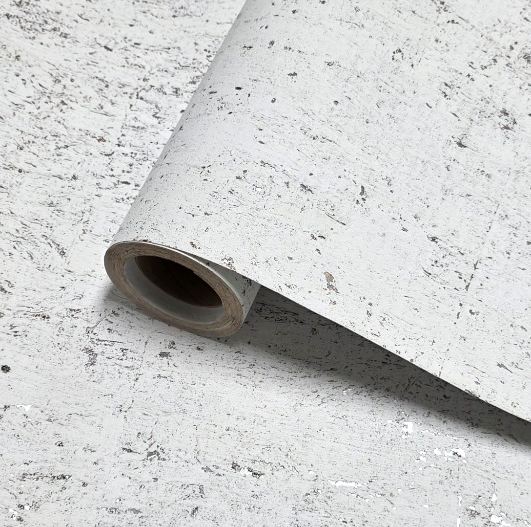 Real Natural cork matte off white silver metallic foil textured modern Wallpaper gallery