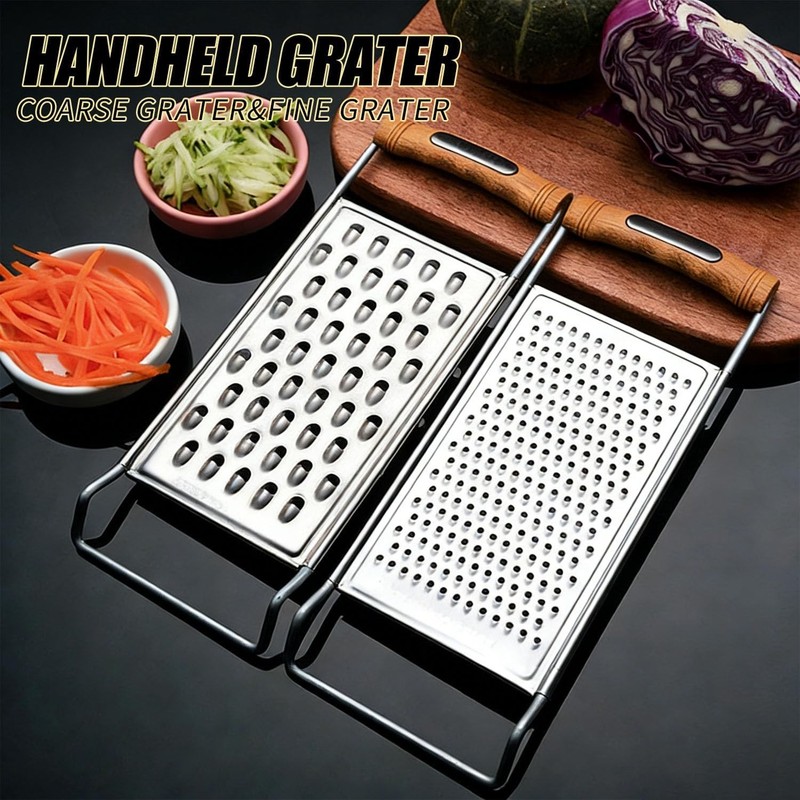 2 Pack Cheese Grater Handheld,Stainless Steel Zester Set of 2, Kitchen Flat Hand gallery