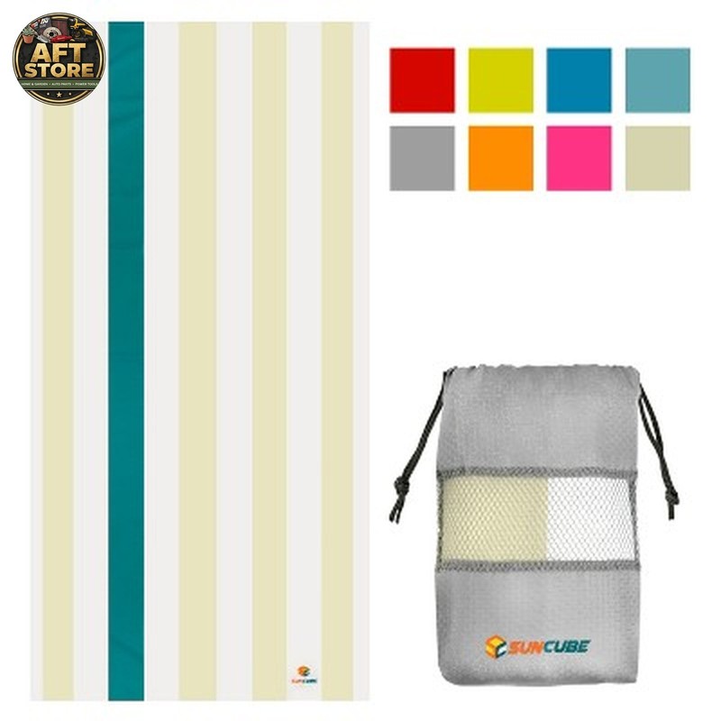 Sun Cube Microfiber Beach Towel - Quick Dry Sand Free 78"x35" Beige gallery