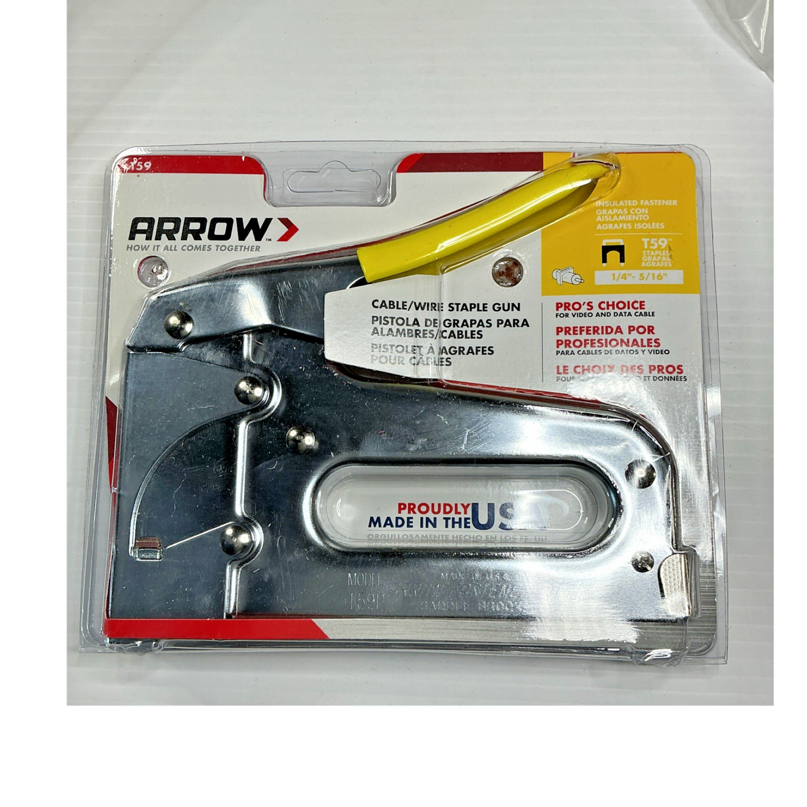 Arrow T 59 Professional Cable / Wire Staple Gun -- New in Package, Made in USA gallery