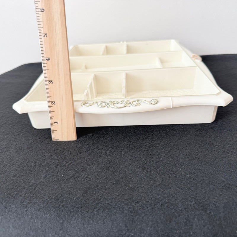 Vintage Oneida Flatware Storage Tray Insert Cream Gold Silverware Organizer gallery