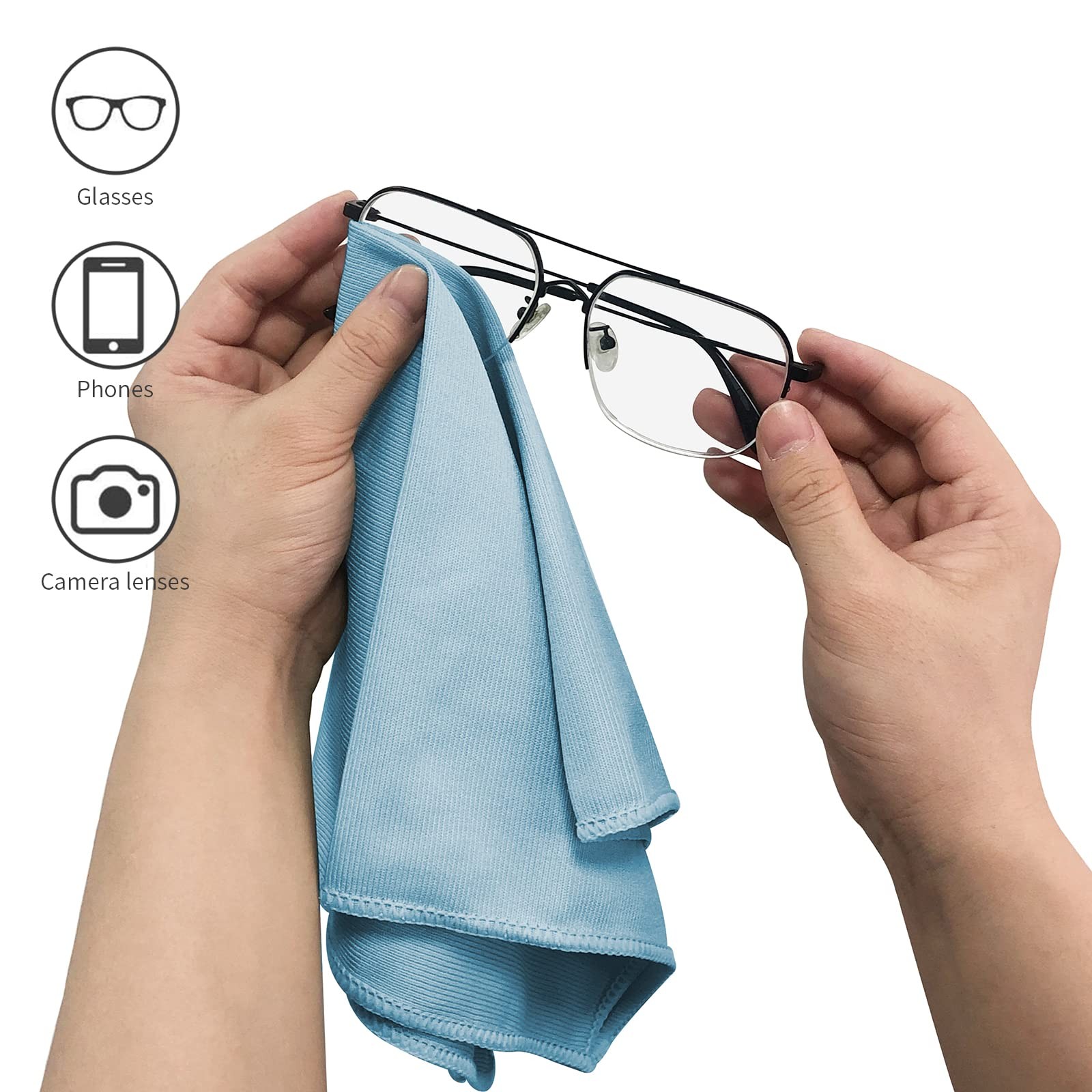 Microfiber Glass Cleaning Cloth Reusable Lint-Free for Mirrors, Eyeglasses gallery