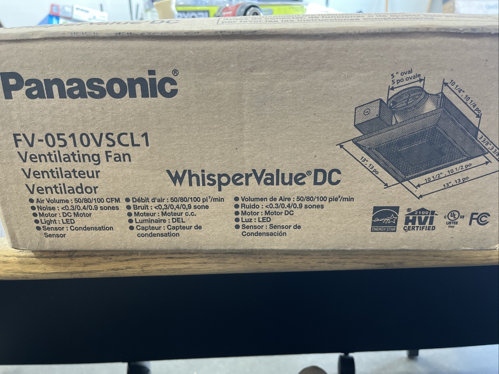 Panasonic FV-0510VSCL1 100 CFM 0.6 Sone Condensation Sensing - White gallery
