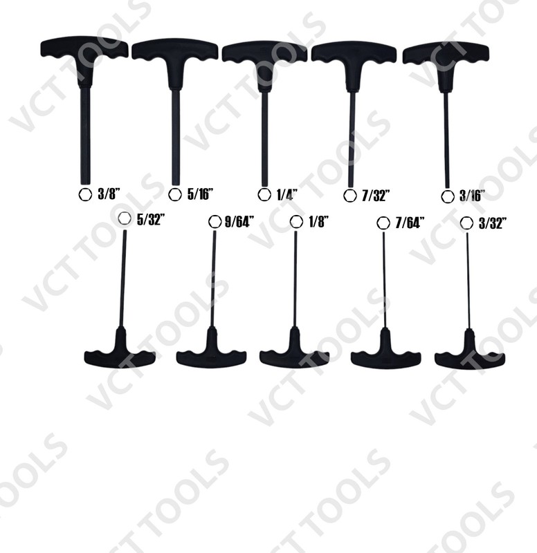 10PC T Handle Allen Wrench Hex Key Set SAE Standard w/Storage Holder 3/32-3/8 gallery