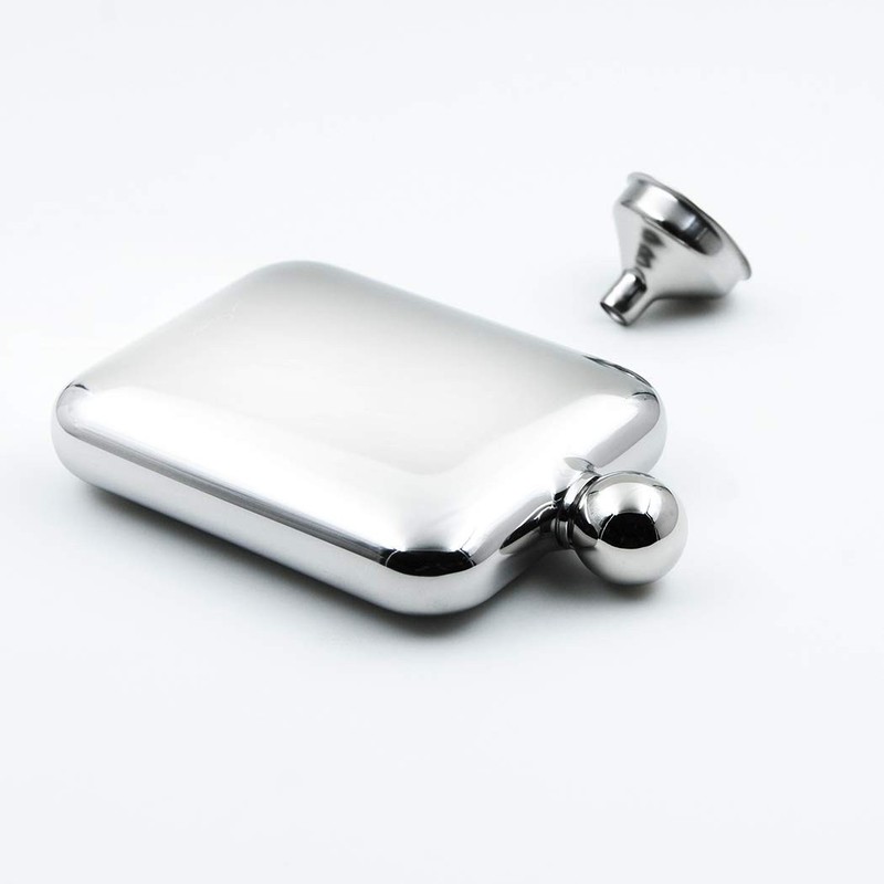 6oz Hip Flask with Glossy Rectangle Shape gallery