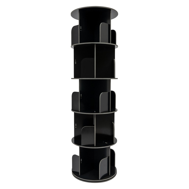360° Rotating Bookshelf 5-Tier Bookcase Storage Shelf /Freestanding Display Rack gallery