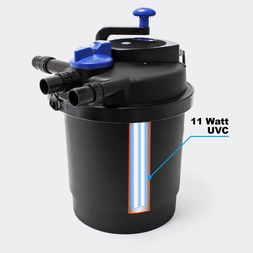 1500 Gallon Pressurized Bio Koi Fish Pond Filter w/ 13w UV + 1200GPH Water Pump gallery