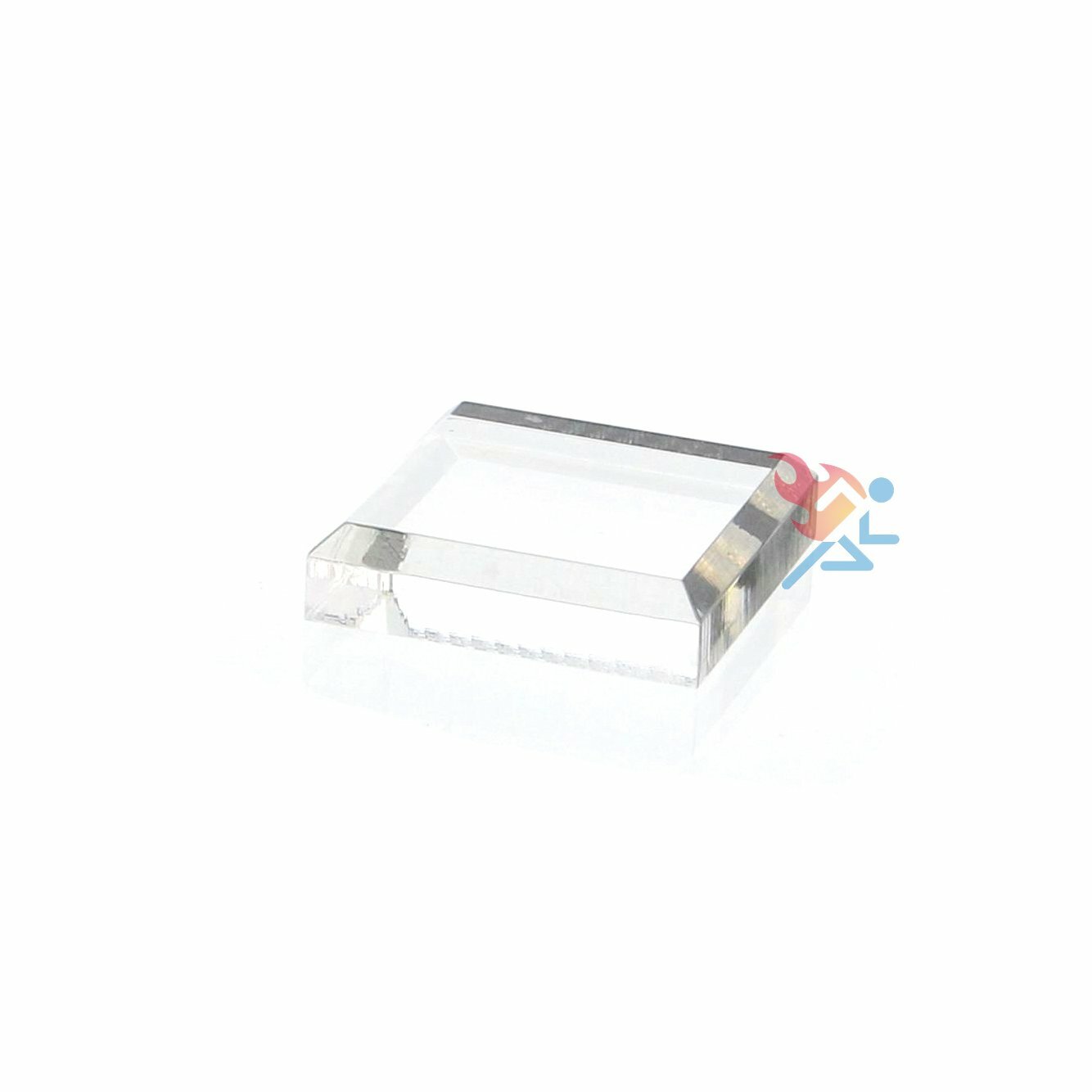 Acrylic Display Stand Block Base with Beveled Edge, 3 Pack (1/2" H x 1-1/2" W) gallery