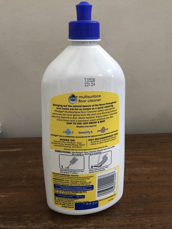 Pledge Clean It Multisurface Floor Cleaner Rainshower - 27oz. - Roughly 95% Full gallery