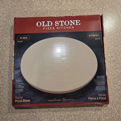 Old Stone Pizza Kitchen 16″ Round Beige Pizza Stone Oven Safe 1450°F Hand Wash