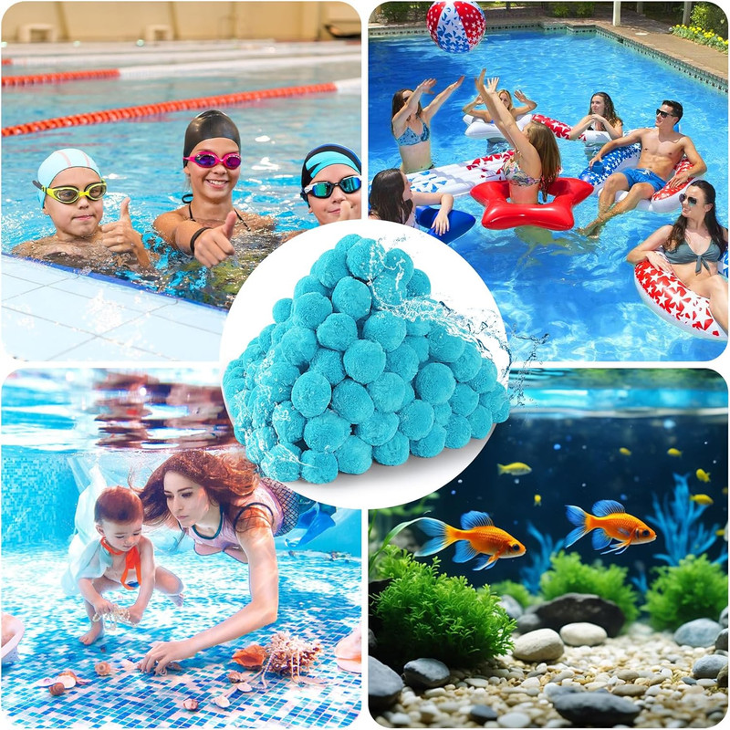 Pool Filter Balls for Sand-Filter,Eco-Friendly Fiber Filter Media for Swimming P gallery