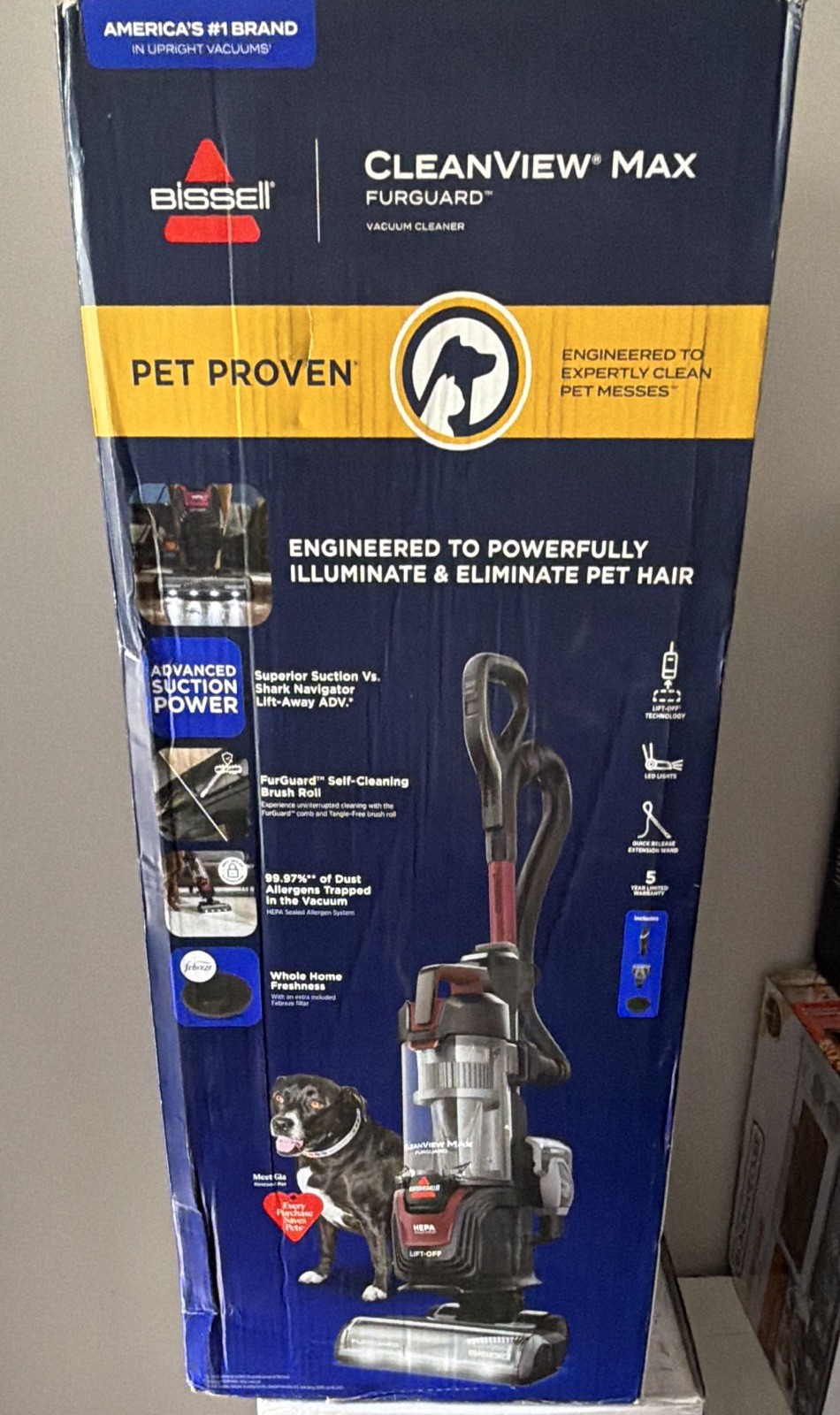 BISSELL CleanView Max FurGuard Bagless Upright HEPA Pet Lift-Off LED gallery